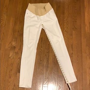 LOFT Maternity white skinny jeans